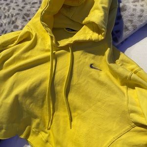 Cropped yellow Nike hoodie